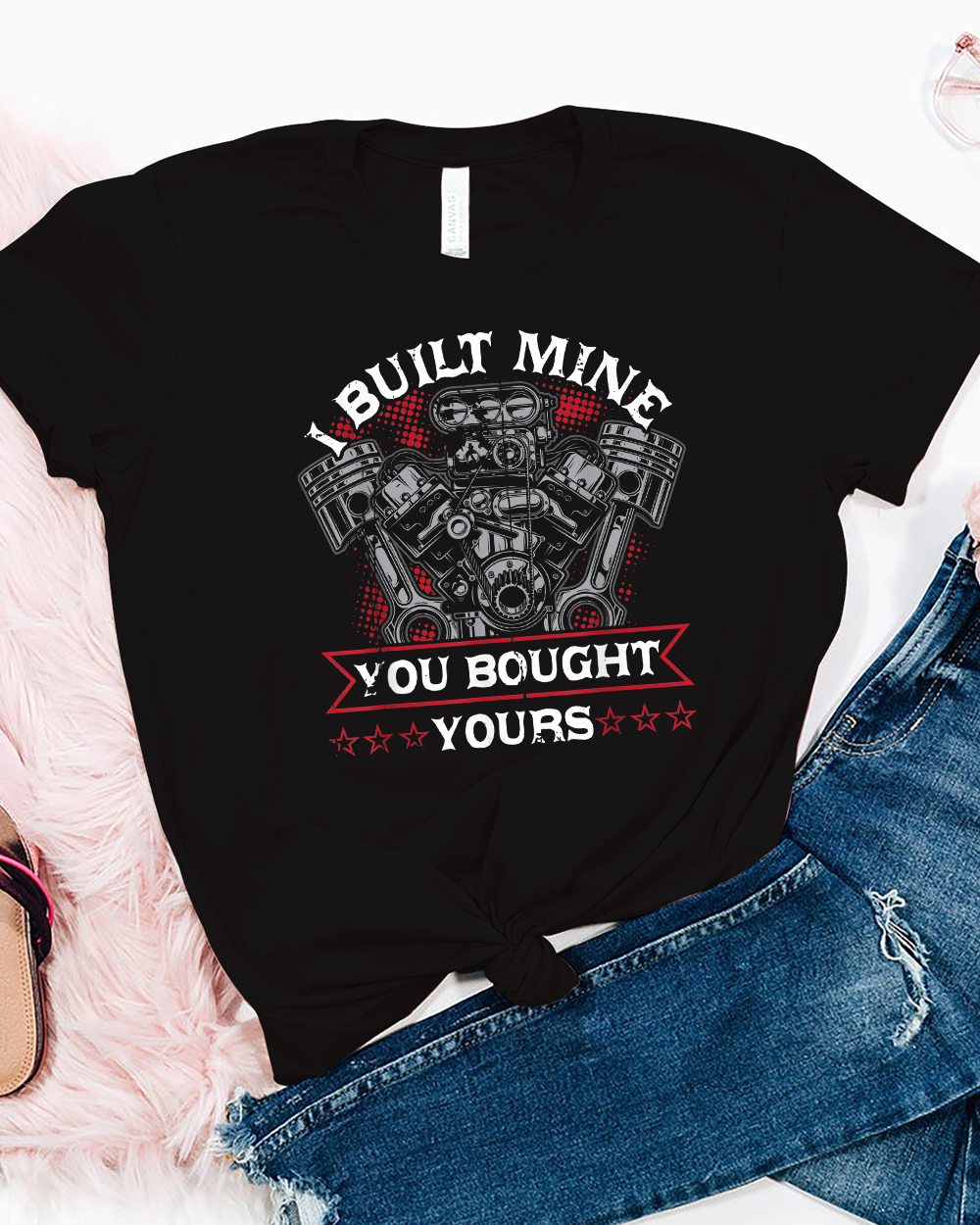 Diesel Mechanic Car Fixing I Built Mine You Built Yours T Shirt Unisex Standard T-Shirt black s