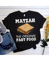 Matzah The Original Fast Food Passover Jewish Seder Funny T-Shirt Unisex Standard T-Shirt black s